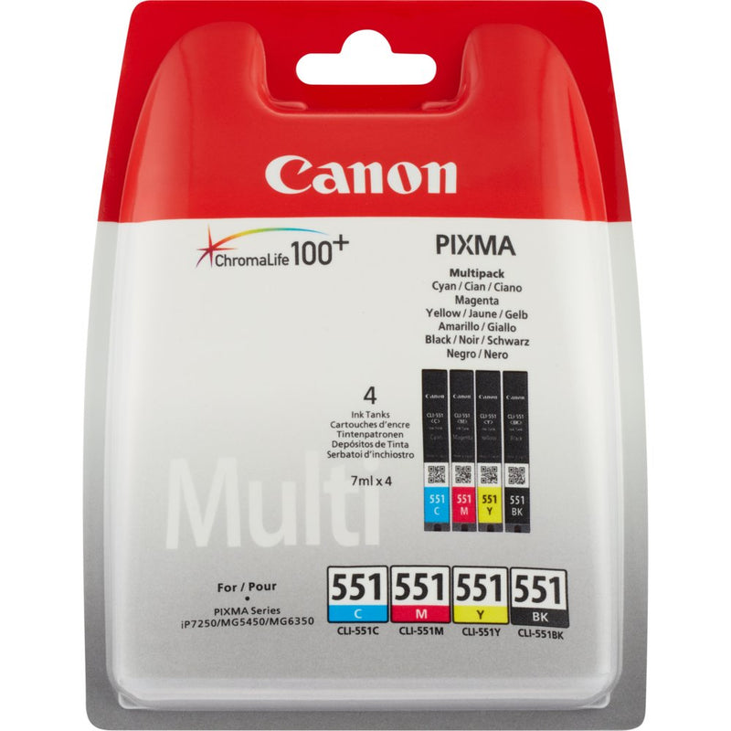 Canon 6509B009 inktcartridge 4 stuk(s) Origineel Normaal rendement Zwart, Cyaan, Magenta, Geel