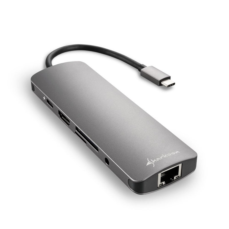 Sharkoon USB 3.0 Type C Combo Adapter interfacekaart/-adapter HDMI, RJ-45, USB 3.2 Gen 1 (3.1 Gen 1)