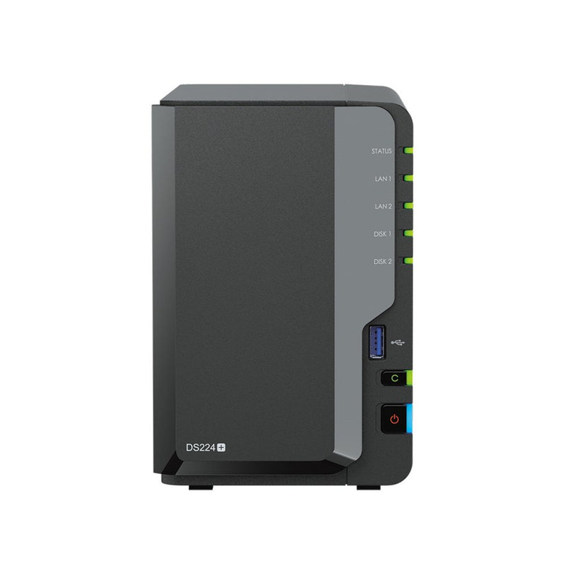 Synology DiskStation DS224+ data-opslag-server NAS Desktop Ethernet LAN Zwart J4125