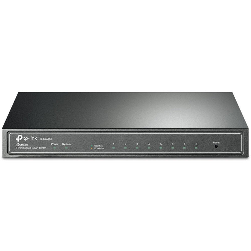 TP-Link TL-SG2008 Managed Gigabit Ethernet (10/100/1000) Zwart