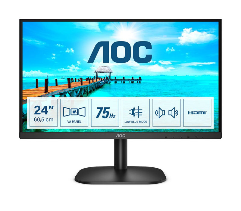 AOC B2 24B2XDAM LED display 60,5 cm (23.8") 1920 x 1080 Pixels Full HD Zwart