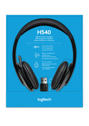 Logitech H540 USB Computer Headset Met high-definition geluid en knoppen op het oorstuk
