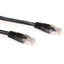 ACT Zwarte 1 meter UTP CAT6 patchkabel met RJ45 connectoren