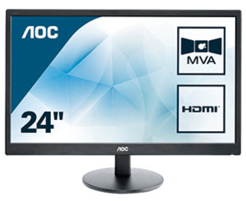 AOC M2470SWH LED display 61 cm (24") 1920 x 1080 Pixels Full HD Zwart