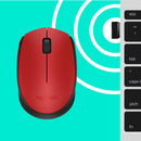Logitech M171 Red-K muis Ambidextrous RF Draadloos Optisch 1000 DPI