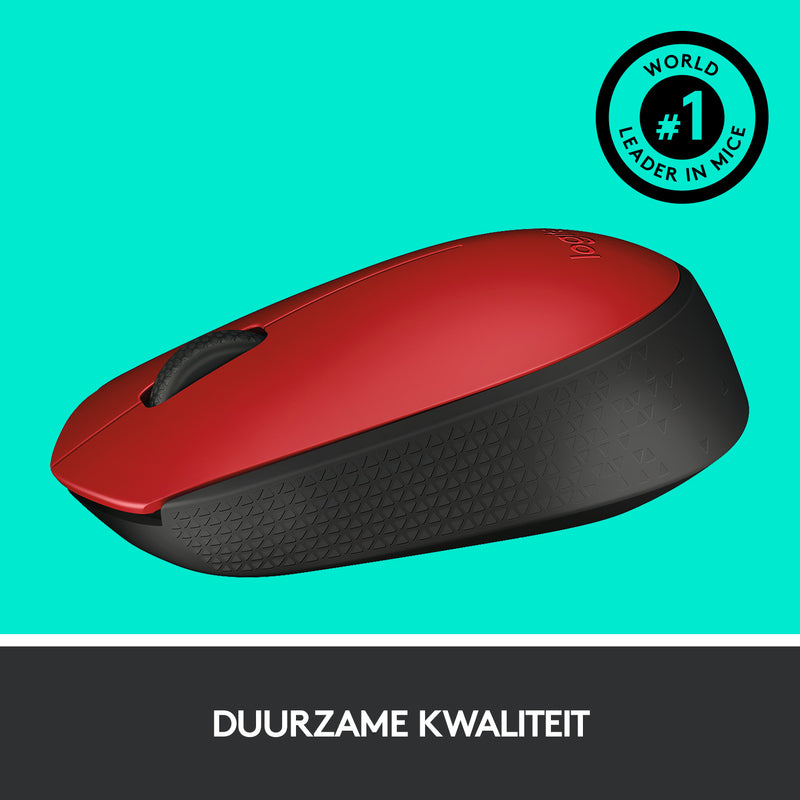 Logitech M171 Red-K muis Ambidextrous RF Draadloos Optisch 1000 DPI