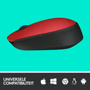 Logitech M171 Red-K muis Ambidextrous RF Draadloos Optisch 1000 DPI