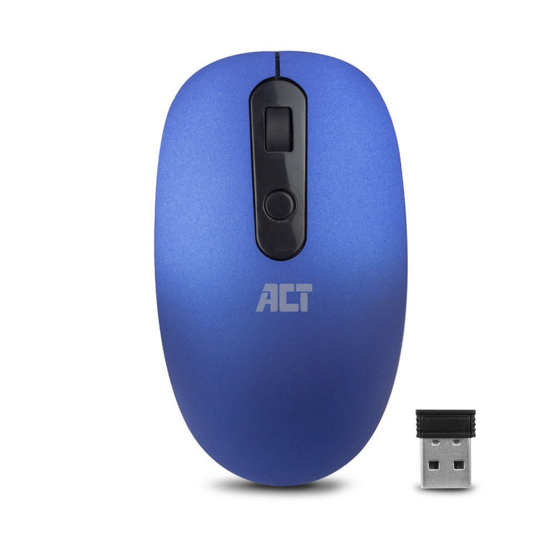 ACT AC5120 muis Ambidextrous RF Draadloos Optisch 1200 DPI blauw