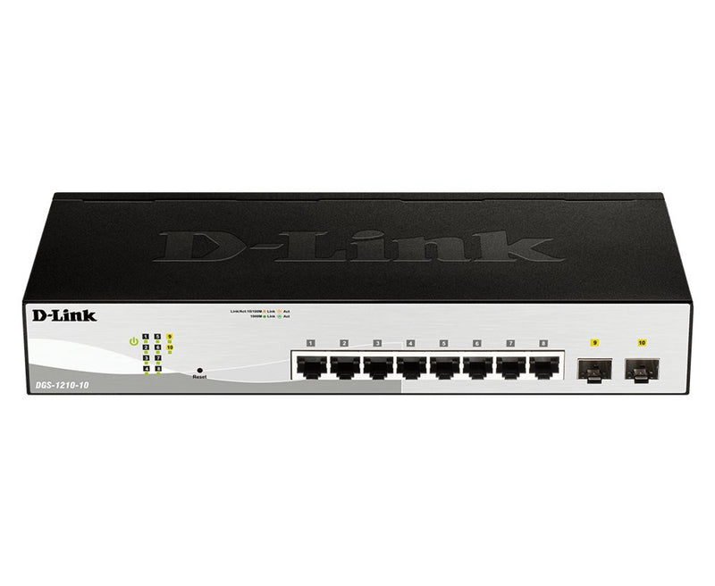 D-Link DGS-1210-10 netwerk-switch Managed L2 Gigabit Ethernet (10/100/1000) 1U Zwart, Grijs