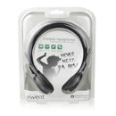 Ewent EW3573 hoofdtelefoon/headset Hoofdtelefoons Bedraad Hoofdband Muziek Zwart