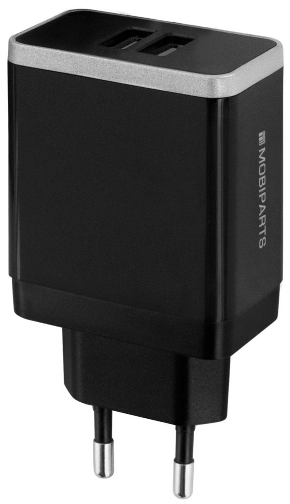 Mobiparts Wall Charger Dual USB 2.4A Black