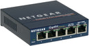 NETGEAR ProSAFE Unmanaged Switch - GS105 - Desktop - 5 Gigabit Ethernet poorten 10/100/1000 Mbps