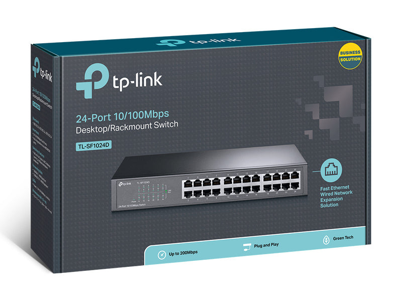 TP-Link TL-SF1024D netwerk-switch Unmanaged Fast Ethernet (10/100) Zwart