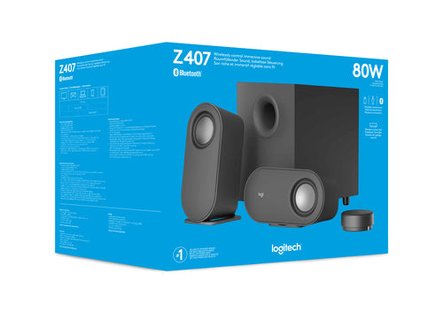 Logitech Z407 Bluetooth computerspeakers met subwoofer en draadloze bediening