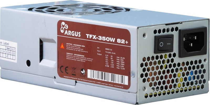 Inter-Tech TFX-350W power supply unit 20+4 pin ATX ATX Grijs