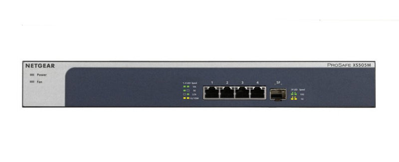 NETGEAR XS505M Unmanaged 10G Ethernet (100/1000/10000) Grijs, Zilver