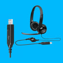 Logitech H390 USB Computer Headset Met rijke digitale audio en knoppen op de draad