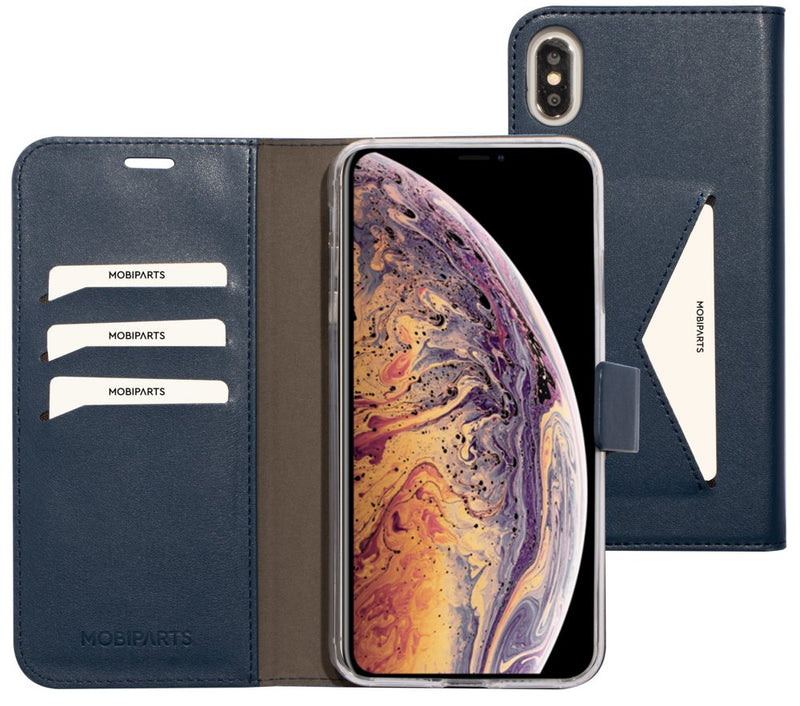 Mobiparts Classic Wallet Case Apple iPhone XS Max Blue