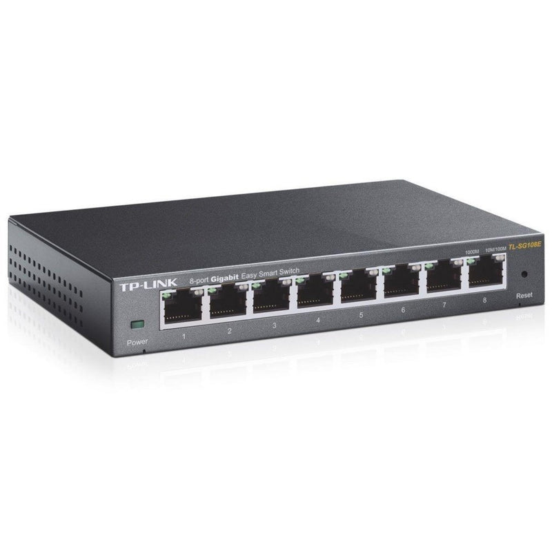 TP-LINK TL-SG108S Unmanaged L2 Gigabit Ethernet (10/100/1000) Zwart